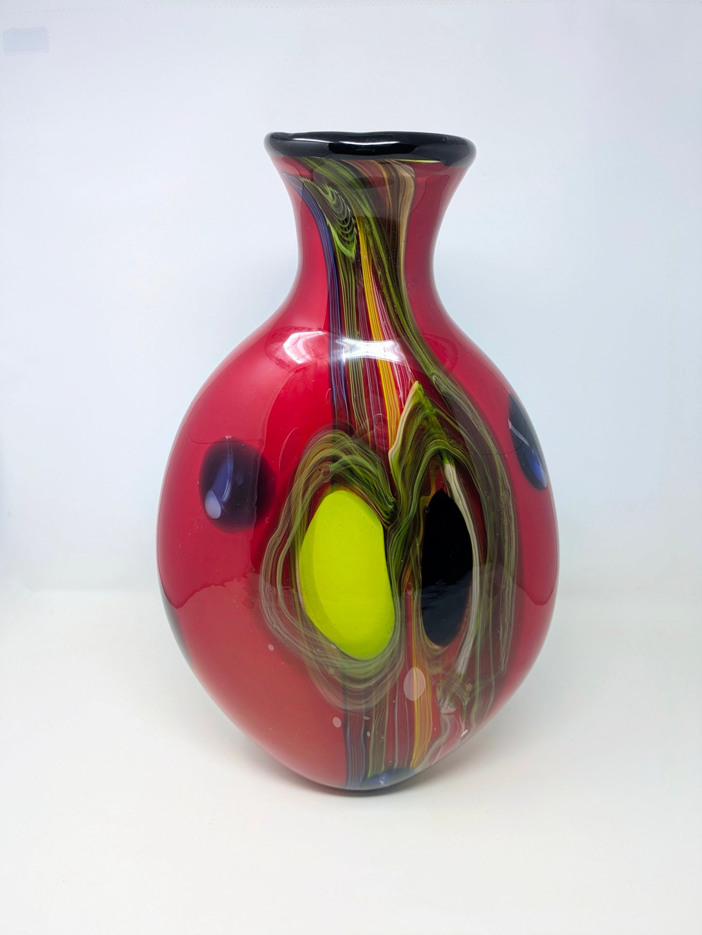 Vintage Murano-Style Hand Blown Vase by Salvadore Studios