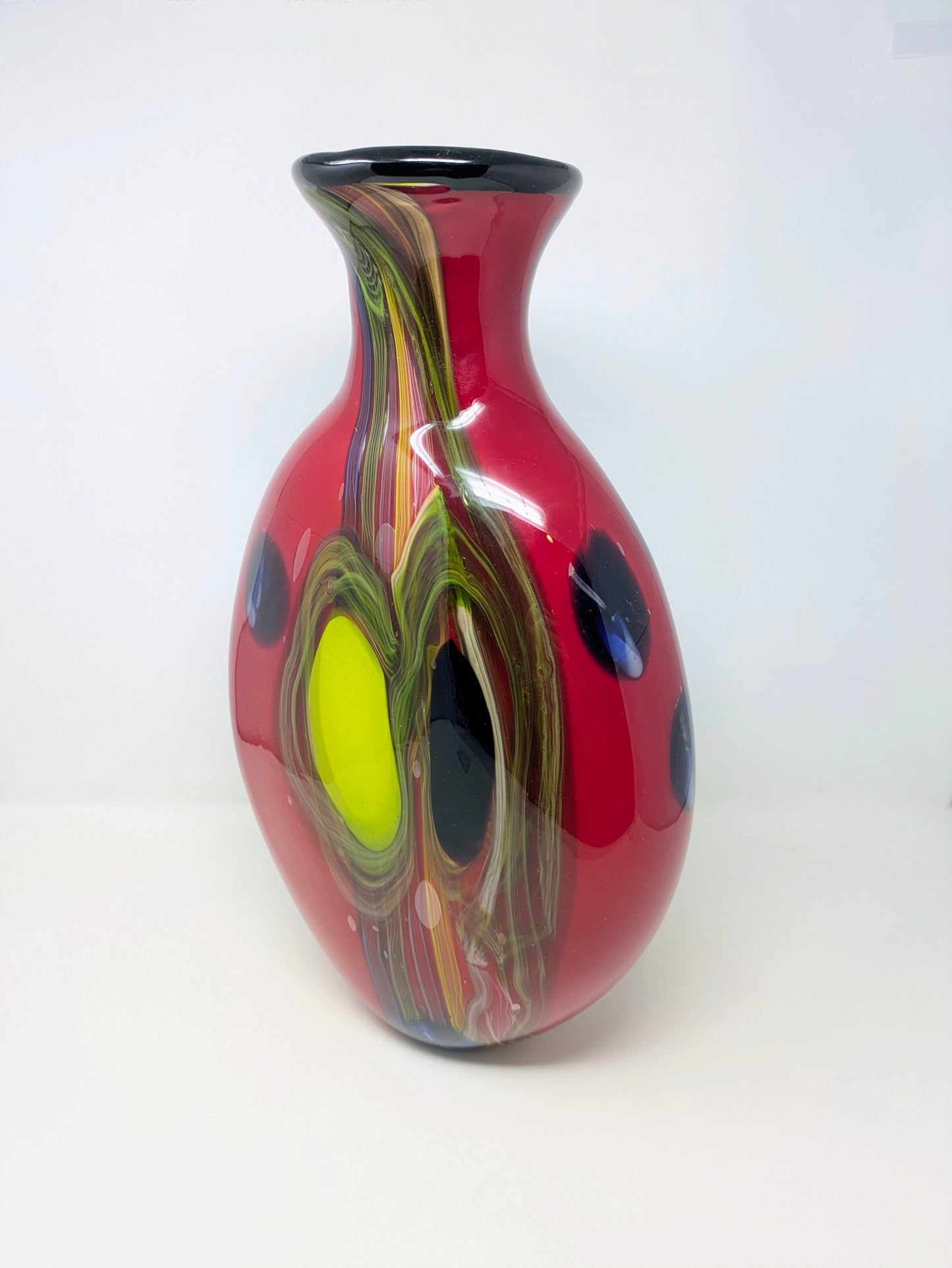 Vintage Murano-Style Hand Blown Vase by Salvadore Studios