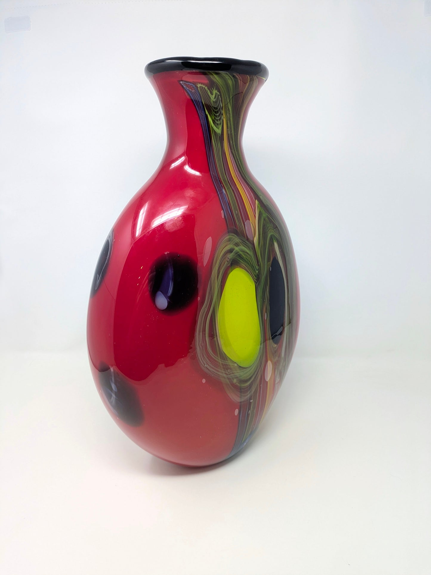 Vintage Murano-Style Hand Blown Vase by Salvadore Studios