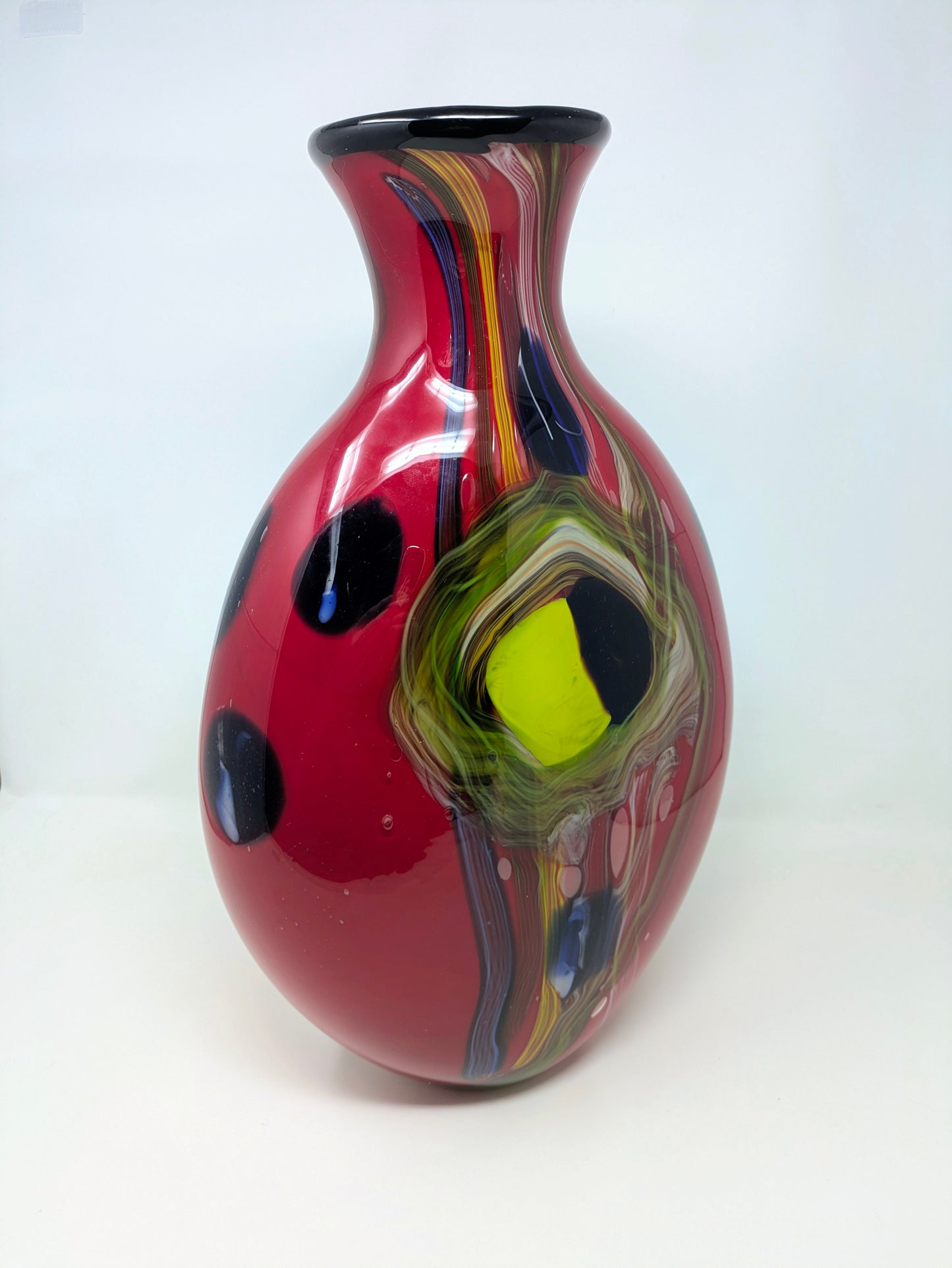 Vintage Murano-Style Hand Blown Vase by Salvadore Studios