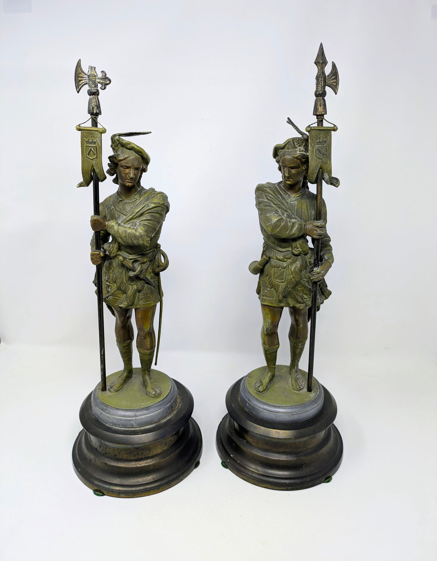 Late 19th / Early 20th Century Renaissance Style Italian Spelter Guards