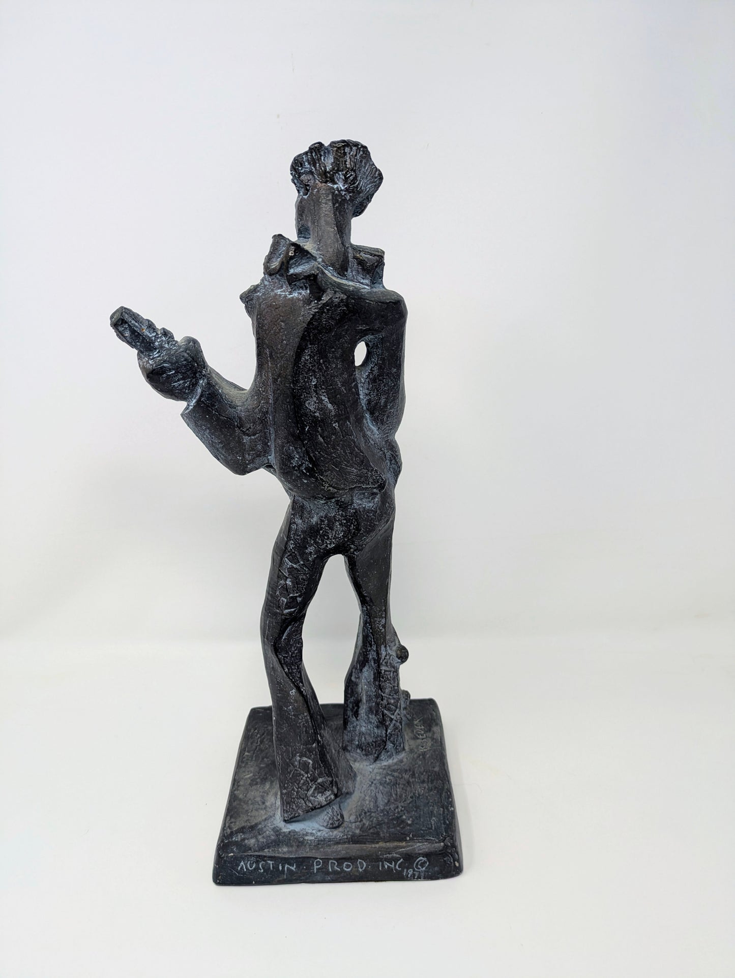 RARE "Hobo Clown Playing Guitar" Statue by Klara Sever | Austin Prods Inc.