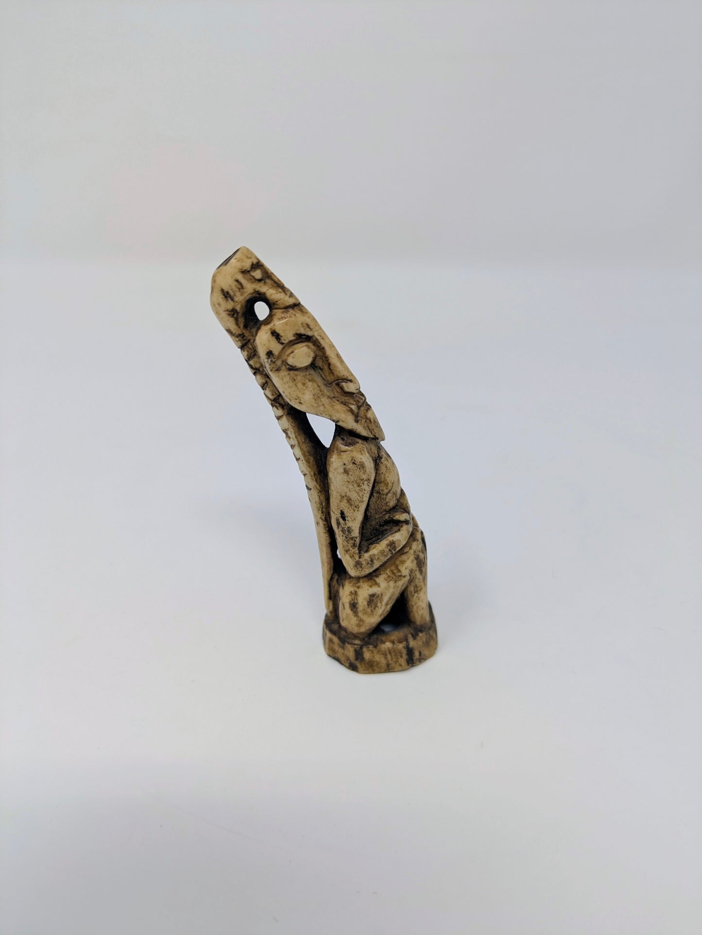 Antique Dayak Carved Horn Charm/Pendant
