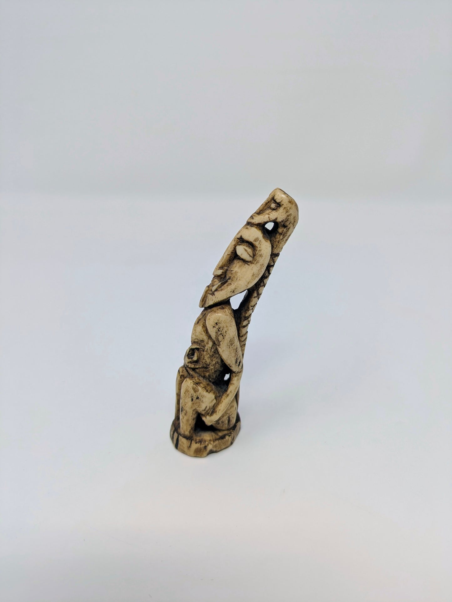 Antique Dayak Carved Horn Charm/Pendant