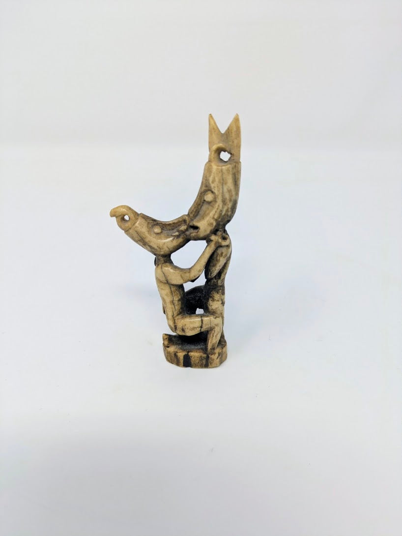 Antique Dayak Carved Horn Charm/Pendant
