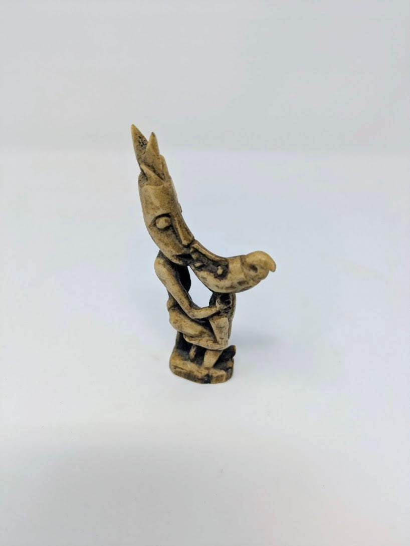 Antique Dayak Carved Horn Charm/Pendant