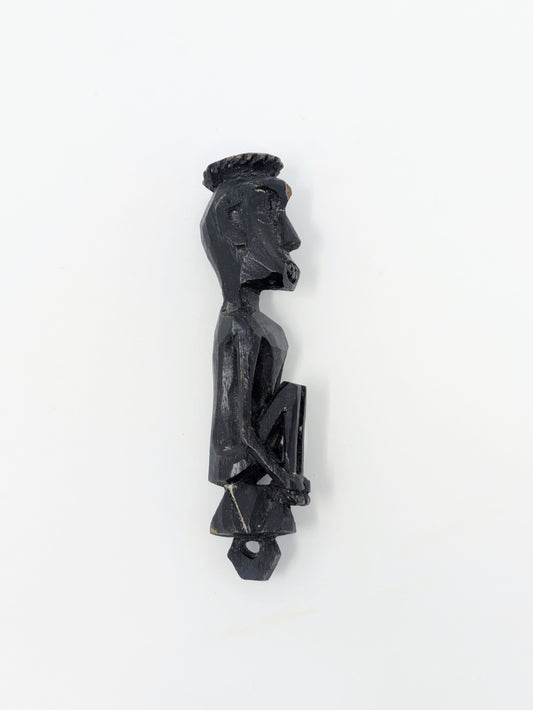 Hand-Carved Wood Dayak Tribe Pendant Charm