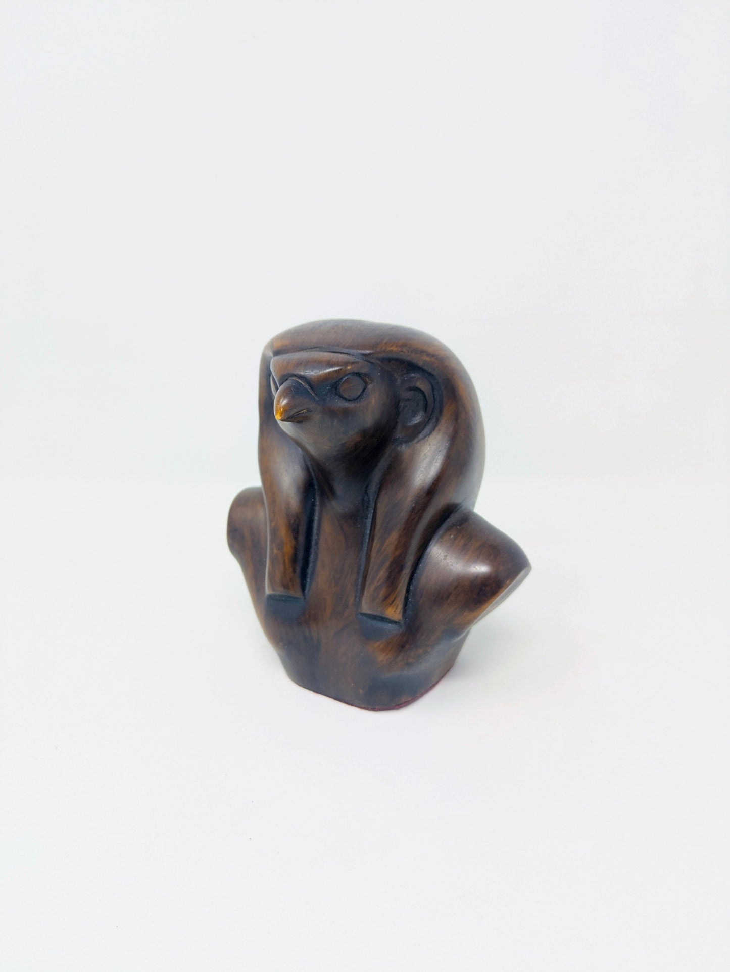Carved Composite Resin Bust: Egyptian God Horus