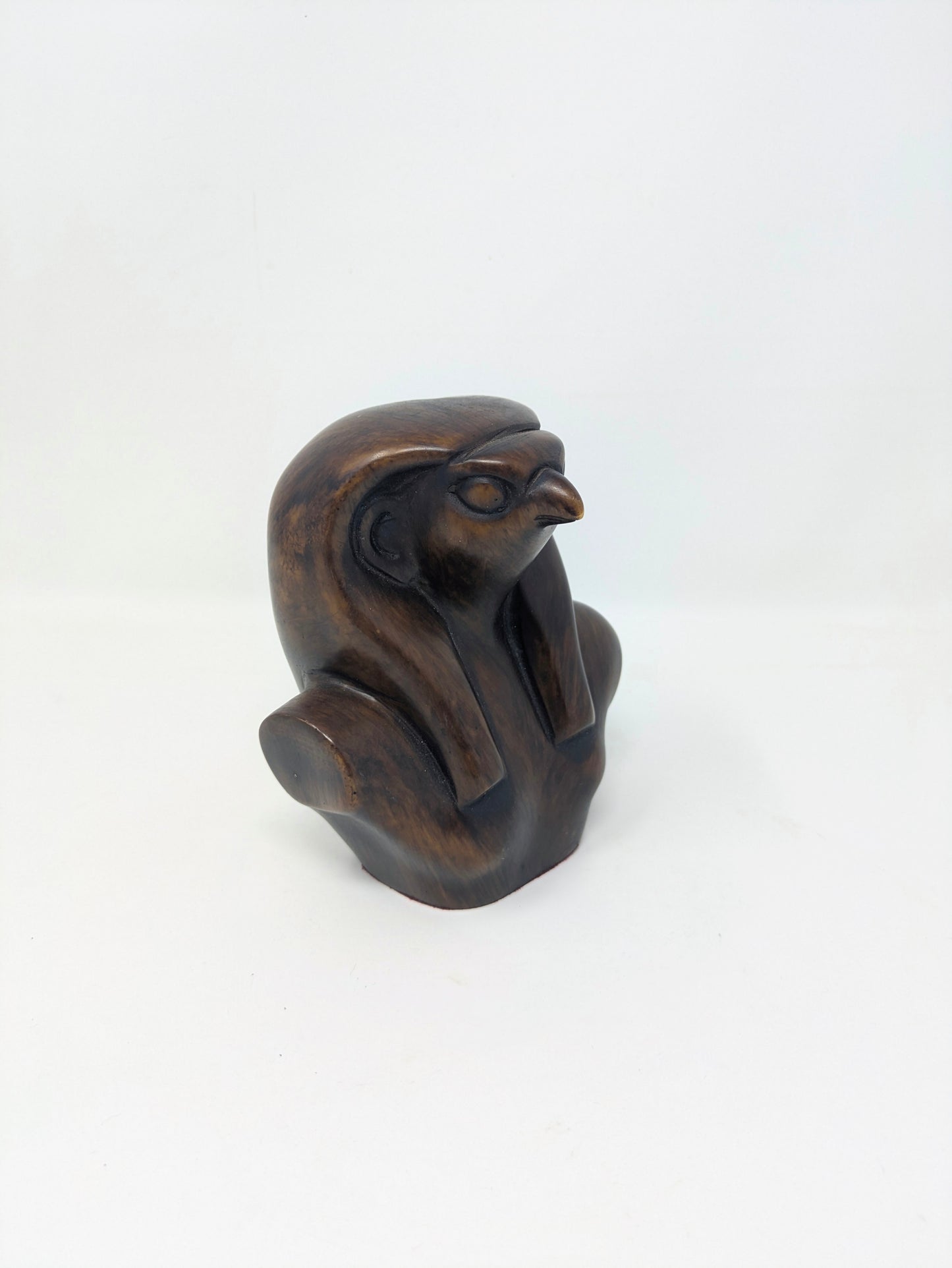 Carved Composite Resin Bust: Egyptian God Horus