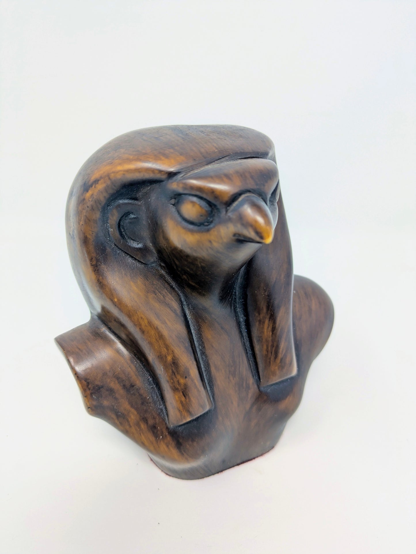 Carved Composite Resin Bust: Egyptian God Horus