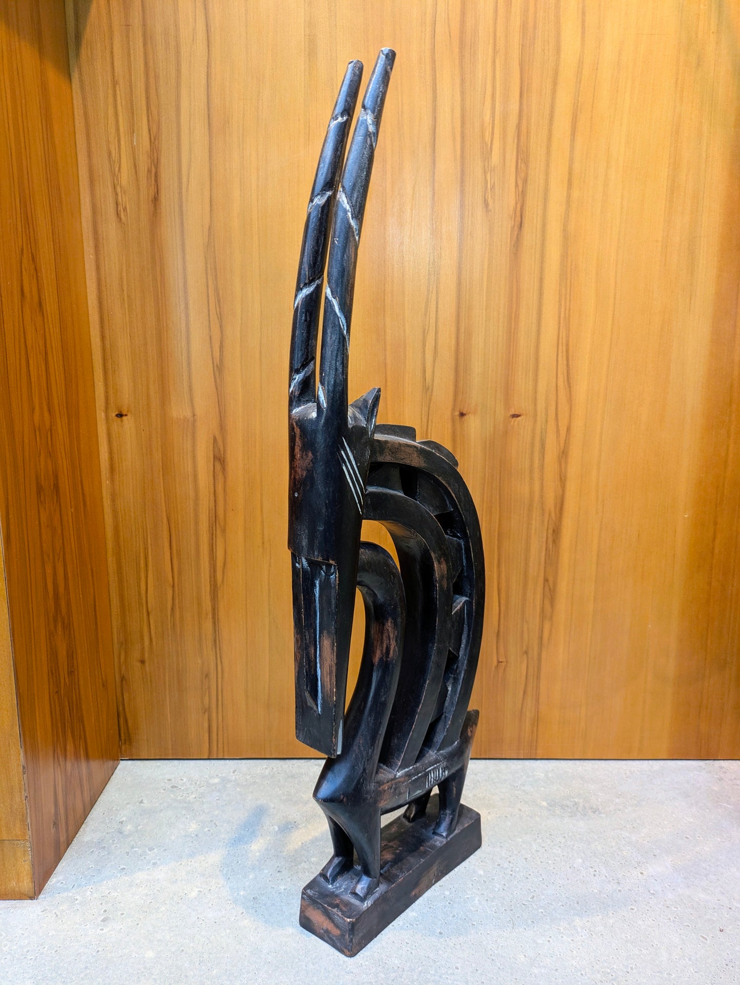 Vintage Hand-Carved Chiwara Sculpture 26" | Mali