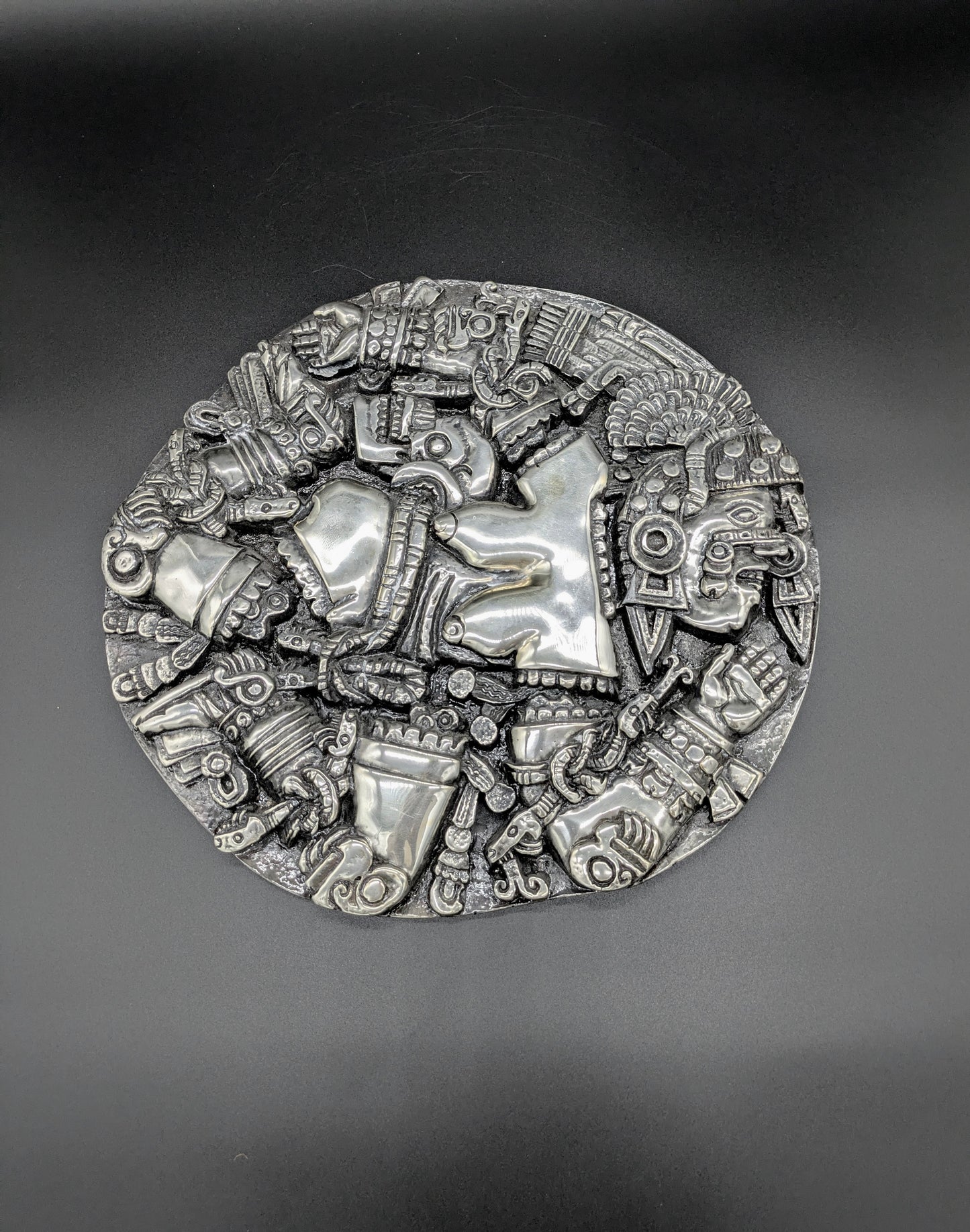 Aztec Coyolxauhqui Relief by D'Argenta (.925 Silver)
