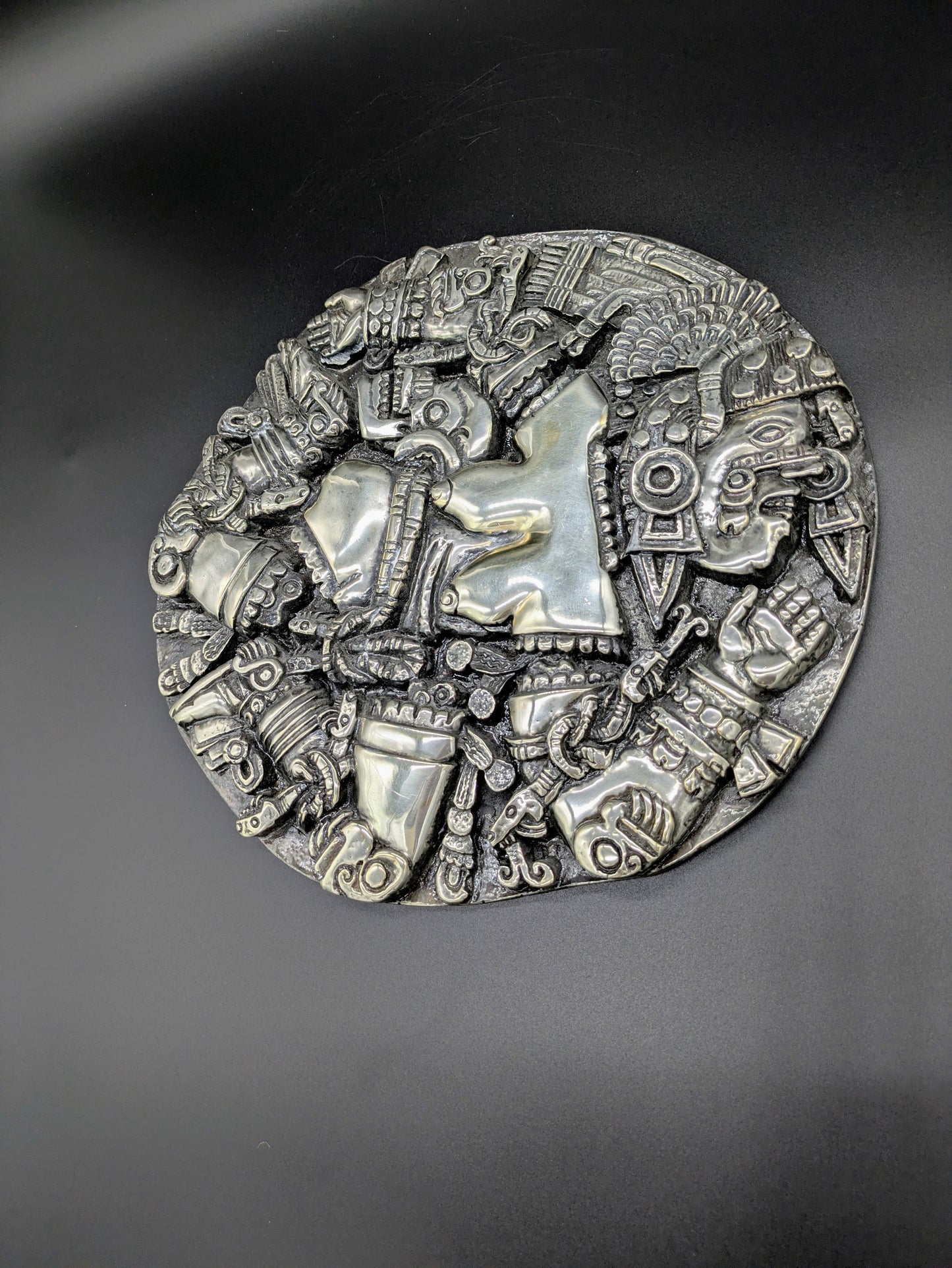 Aztec Coyolxauhqui Relief by D'Argenta (.925 Silver)