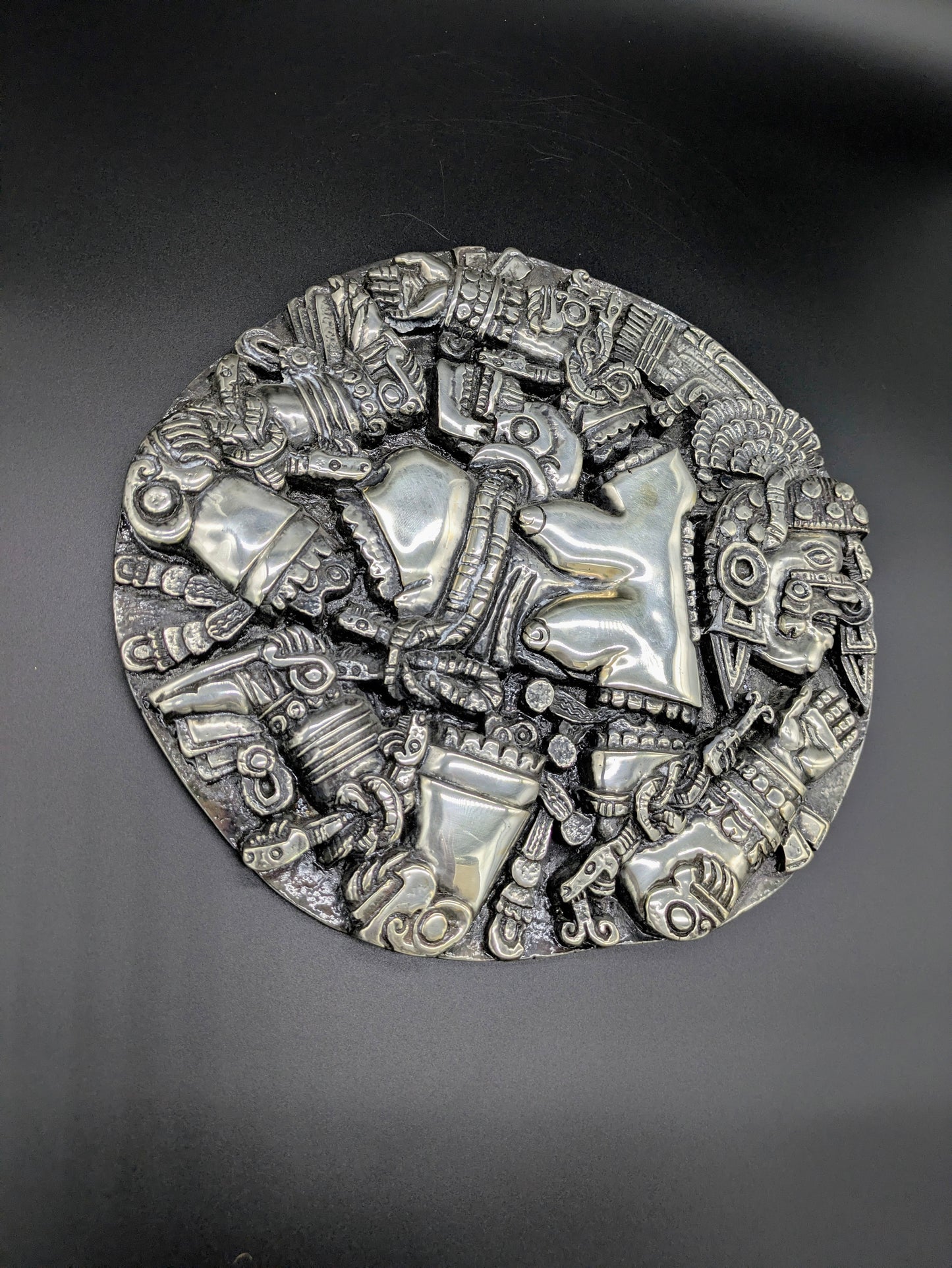 Aztec Coyolxauhqui Relief by D'Argenta (.925 Silver)