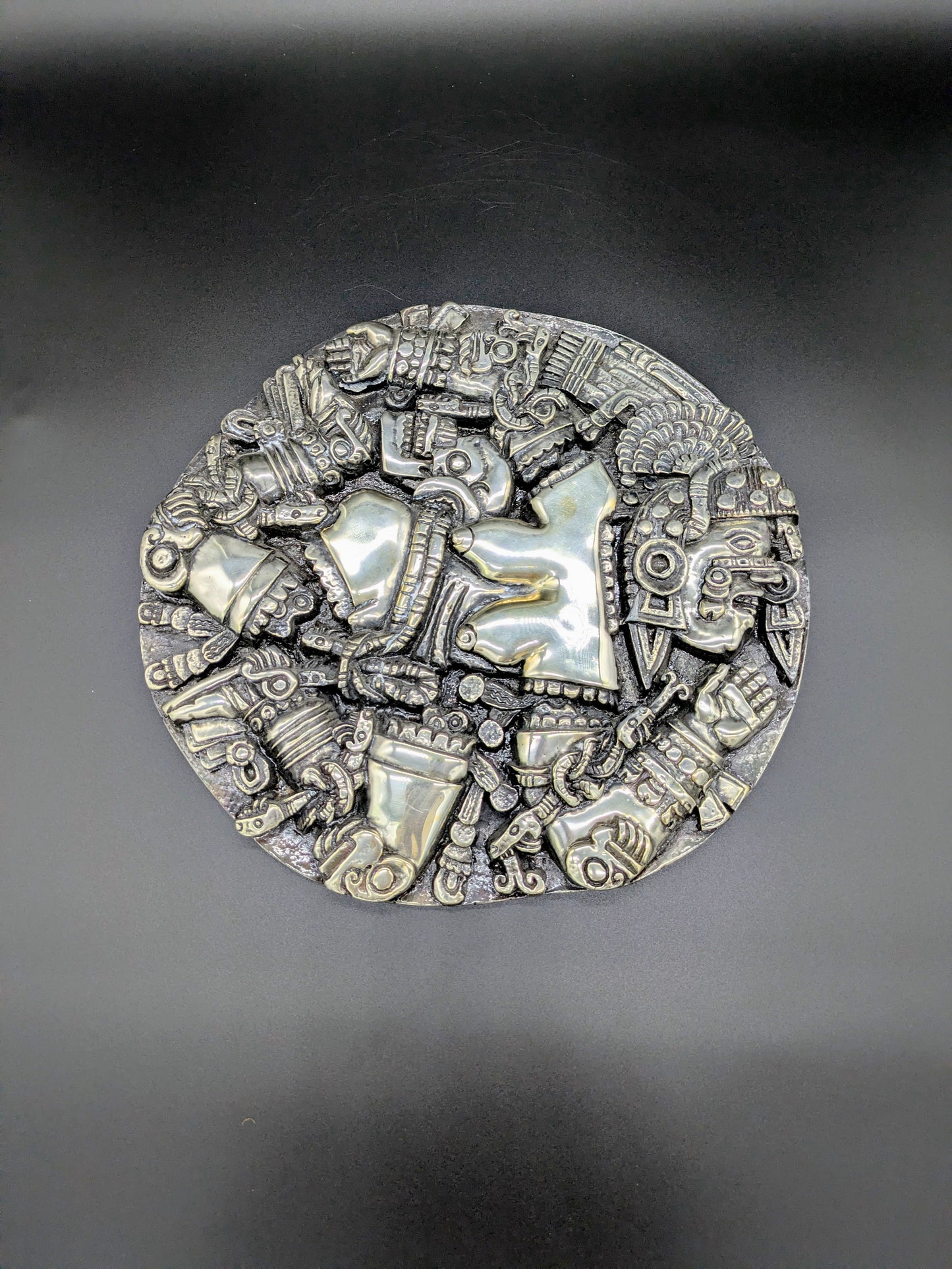 Aztec Coyolxauhqui Relief by D'Argenta (.925 Silver)