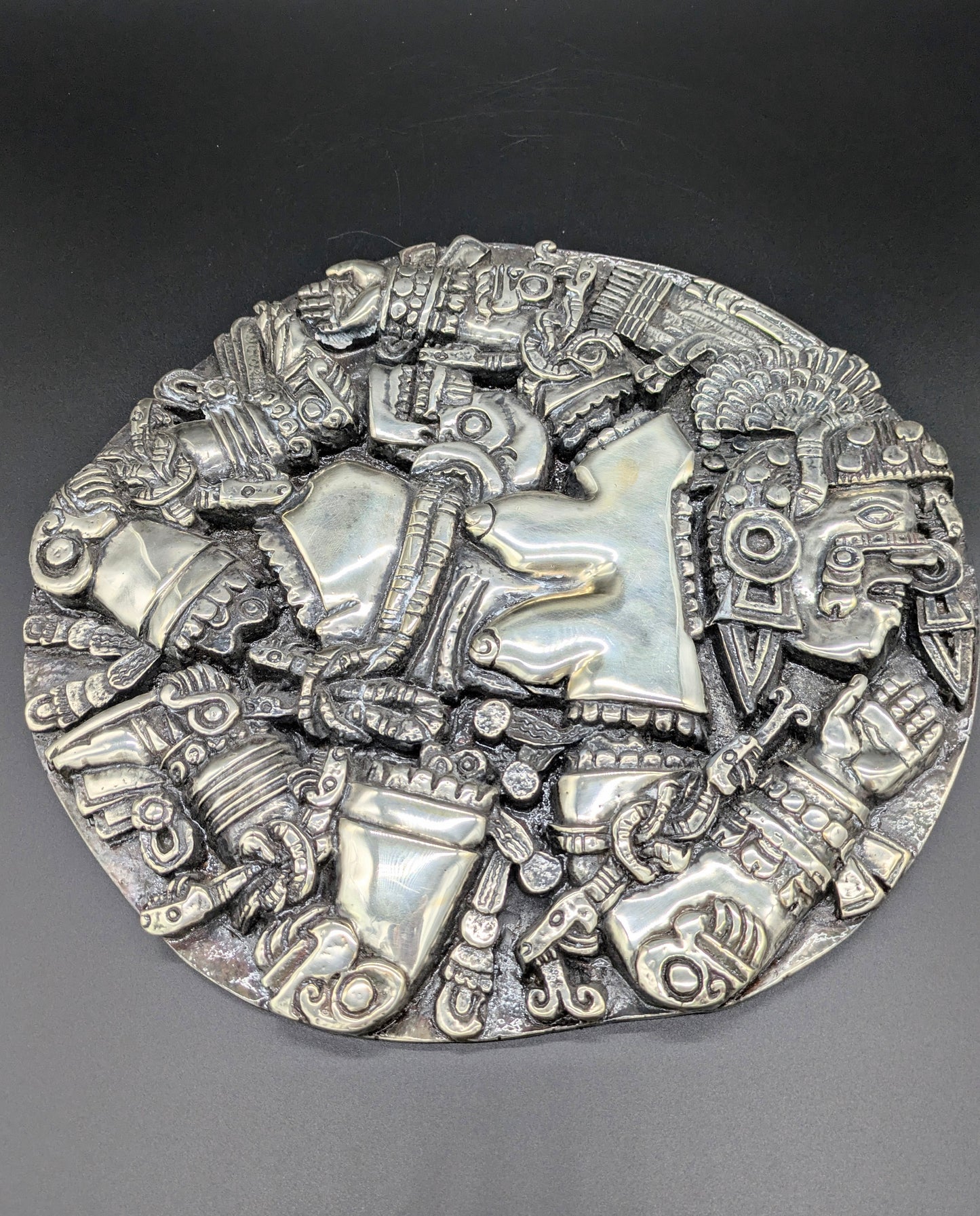 Aztec Coyolxauhqui Relief by D'Argenta (.925 Silver)
