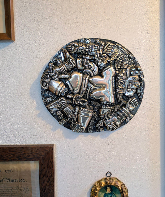 Aztec Coyolxauhqui Relief by D'Argenta (.925 Silver)