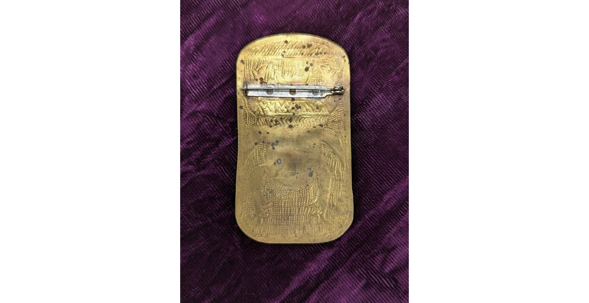 RARE Vintage Mixed-Metal Egyptian Revival Brooch Pin