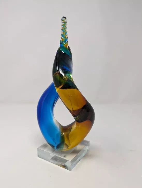 1970s Murano Infinity Art Glass Sculpture