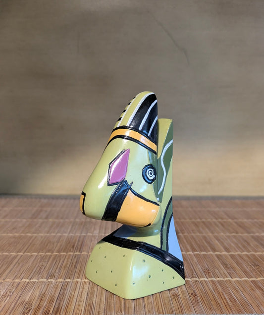 Vintage Abstract "Picasso's Nose" Hand-Painted Eyeglass Holder