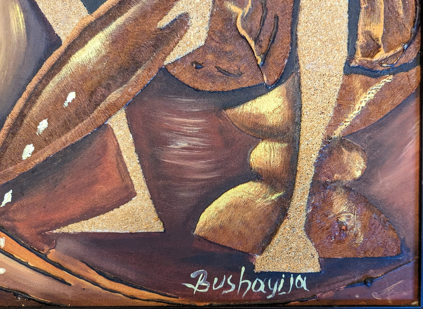 Original Pascal Bushayija Mixed Media Painting | Tribal Art