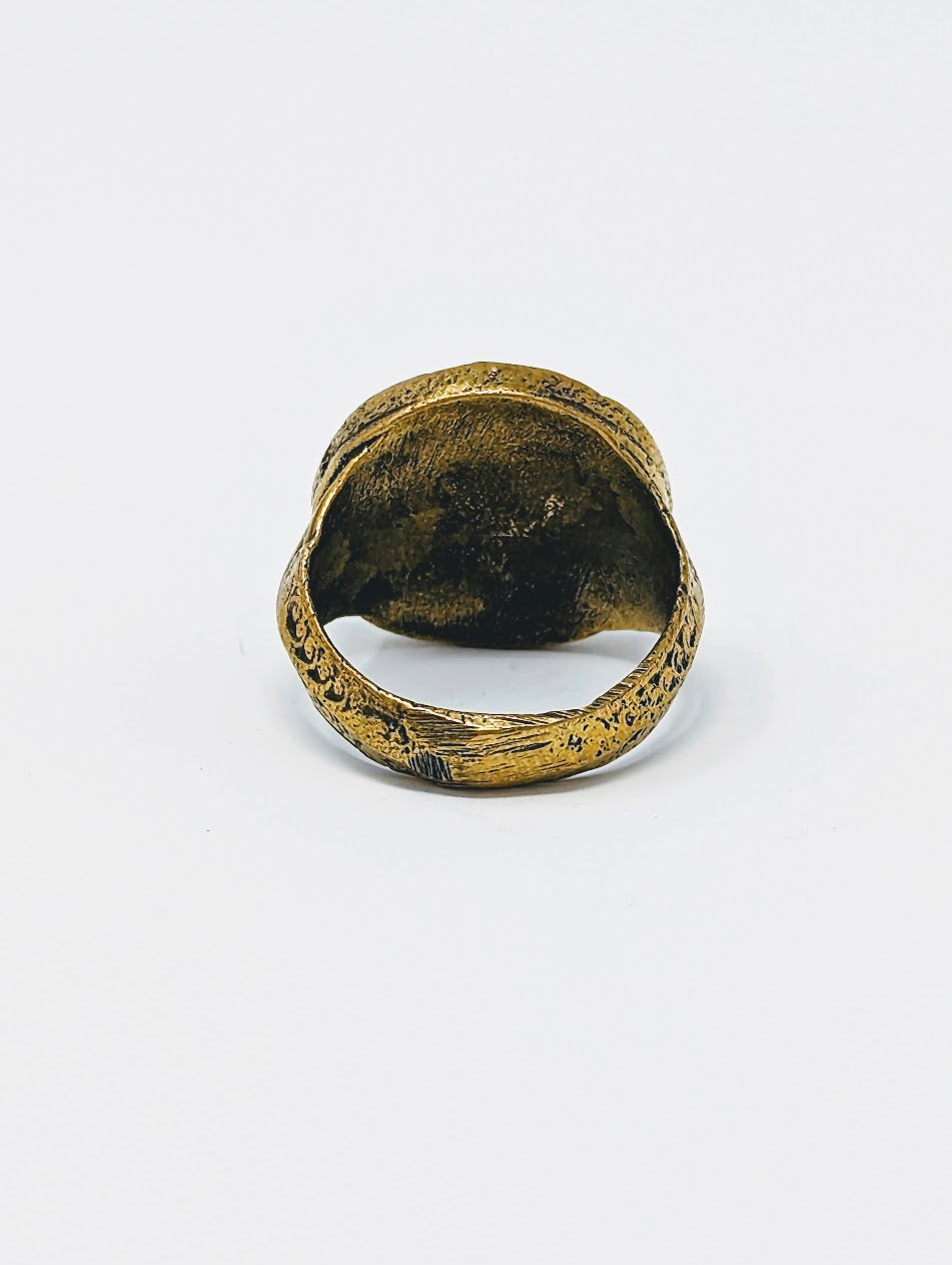 Antique Phoenician Ring | Mosaic Glass Center-Stone (c. 300 A.D.)