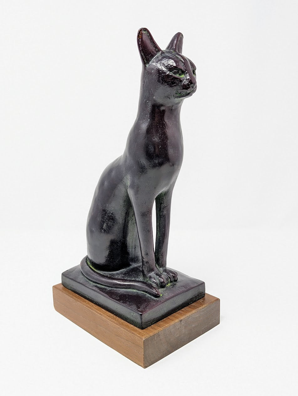 Vintage Cat Statue | Ancient Egyptian Cat Goddess Bastet (Austin Prod. Inc. 1965)