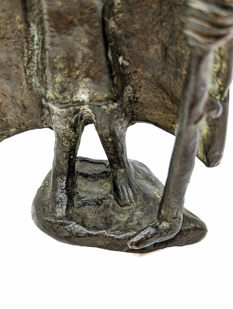 Stunning Bronze Nuragic "Capitribu" Statue | Vintage Replica
