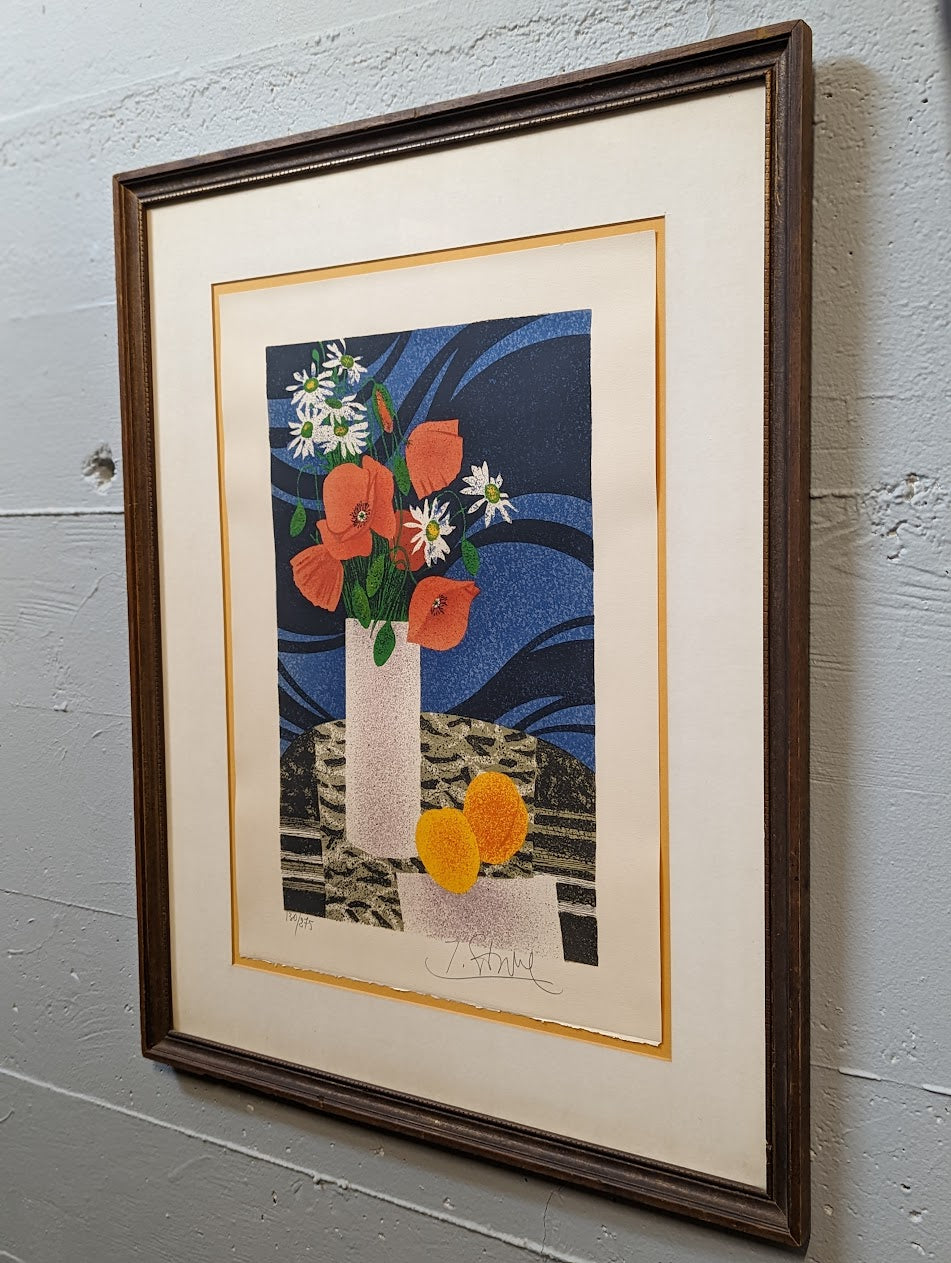 1960s Limited Edition "Flowers and Fruit" Lithograph | Signed & Numbered by Yves Ganne w/COA