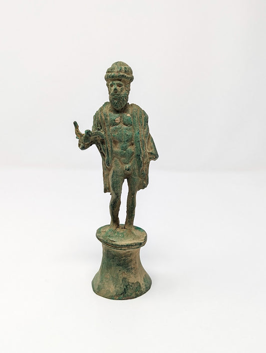 Antique Roman Cast-Bronze Statue | Jupiter (c. 1st Century A.D.)