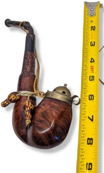 Vintage Hand-Carved Briar Wood Hunter's Pipe | Bohemian Style