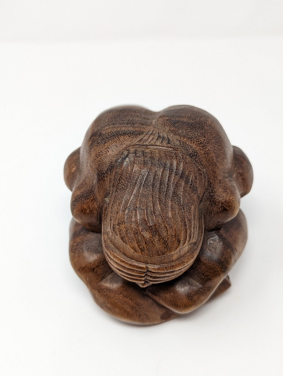 Vintage Balinese Rosewood Statue | The Weeping Buddha