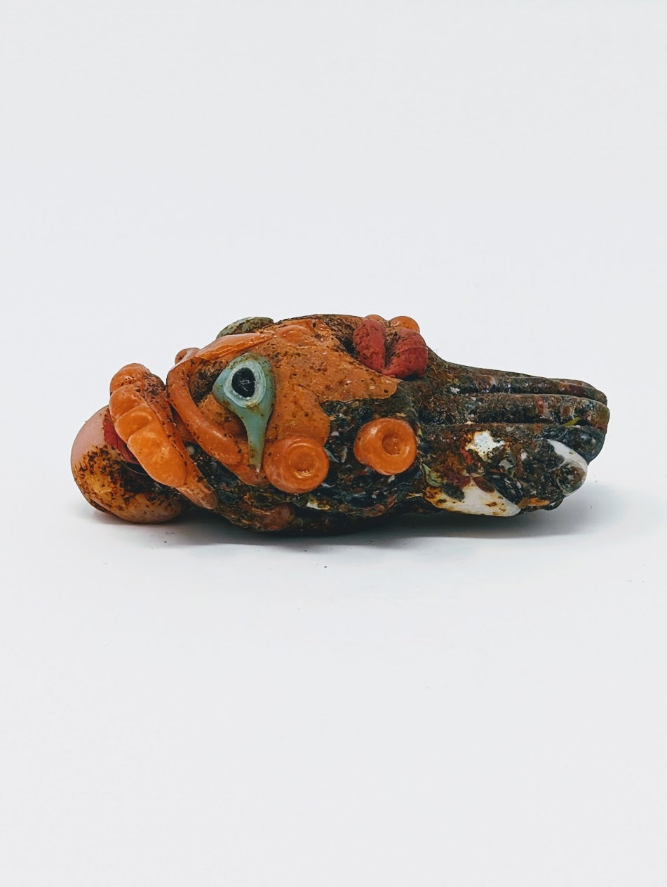 Antique Phoenician Mosaic Glass Bust Pendant (c. 300 B.C.)