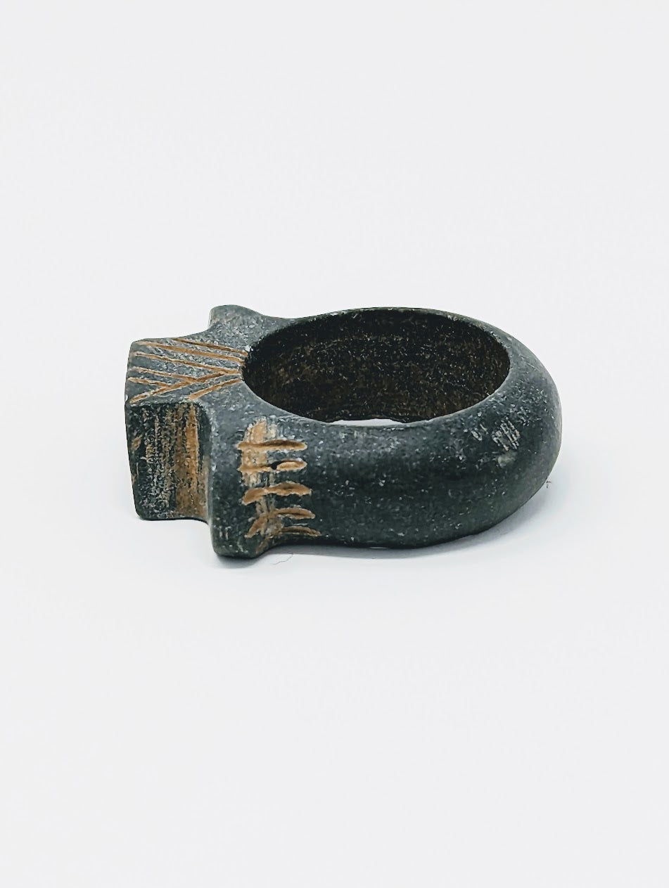 Antique Gandhara Schist Stone Ring (2nd-4th Century A.D.)
