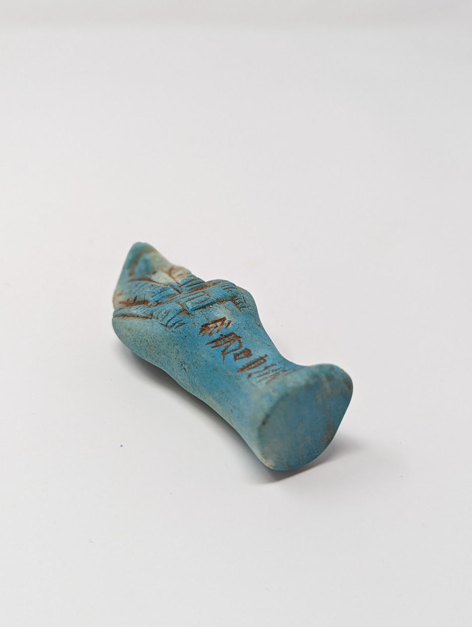 Antique Egyptian Blue Stone Statue: “SOBEK” 664-332 B.C.