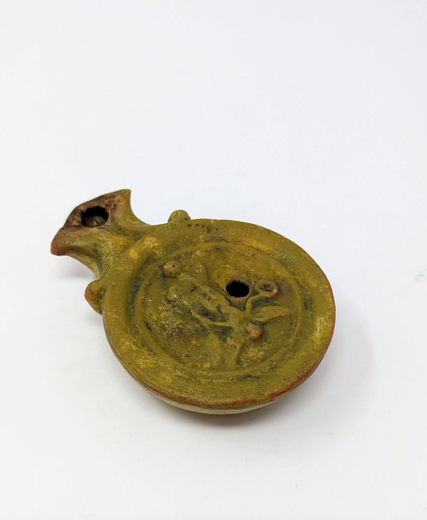 Ancient Roman Terracotta Oil Lamp | Winged Goddess Nike