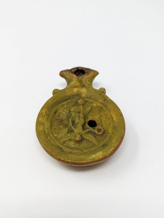 Ancient Roman Terracotta Oil Lamp | Winged Goddess Nike