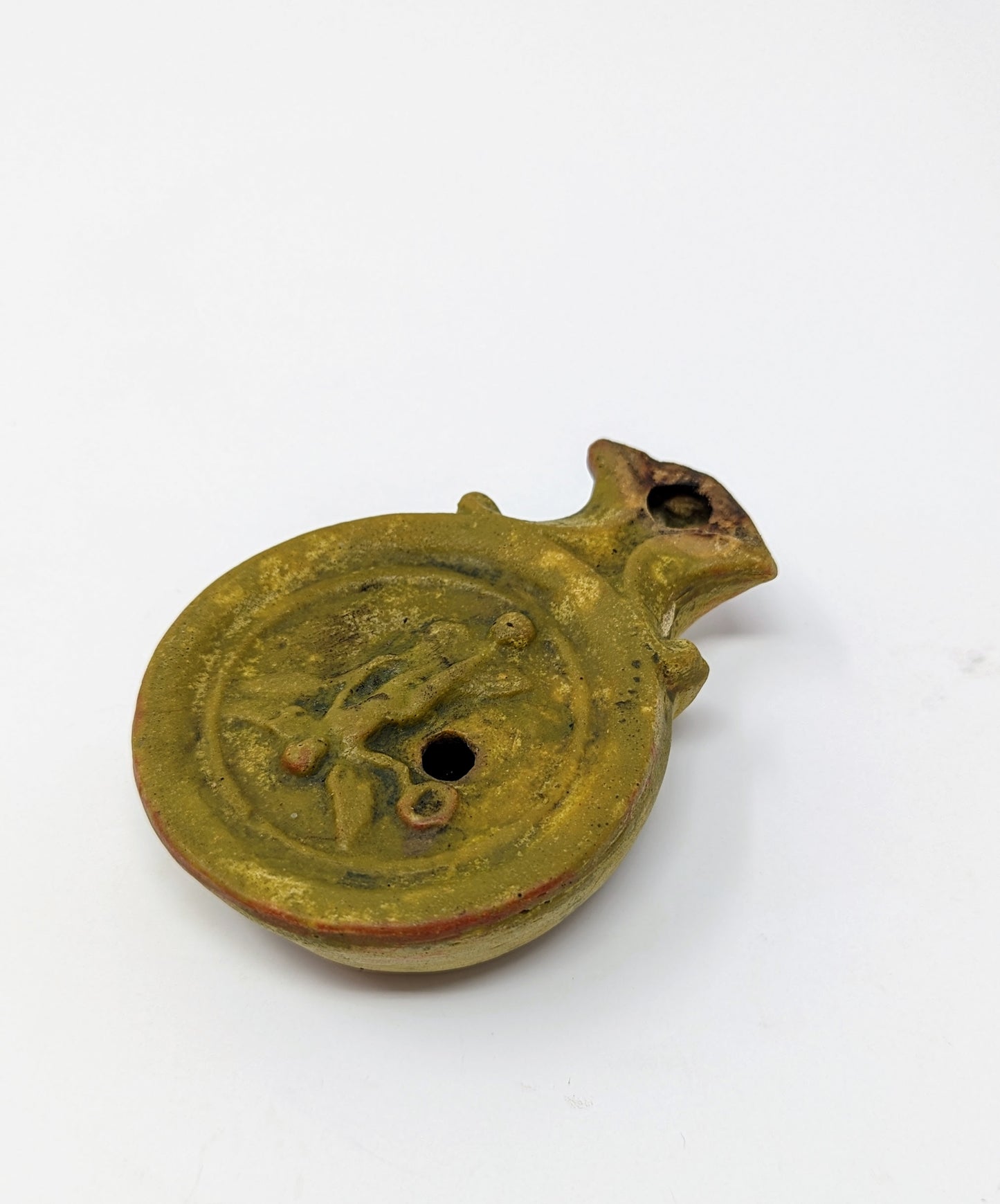Ancient Roman Terracotta Oil Lamp | Winged Goddess Nike
