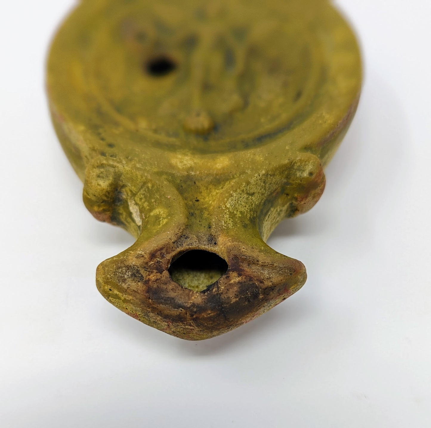 Ancient Roman Terracotta Oil Lamp | Winged Goddess Nike