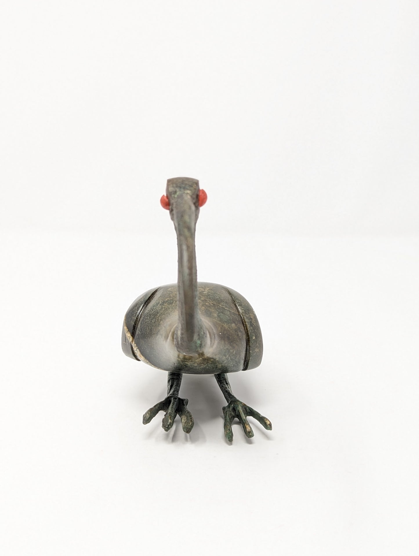 Antique Egyptian Bronze & Stone "Thoth" Ibis Statue | Grand Tour Era