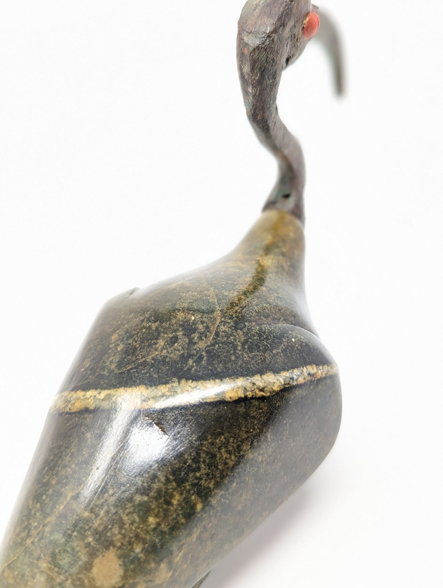 Antique Egyptian Bronze & Stone "Thoth" Ibis Statue | Grand Tour Era