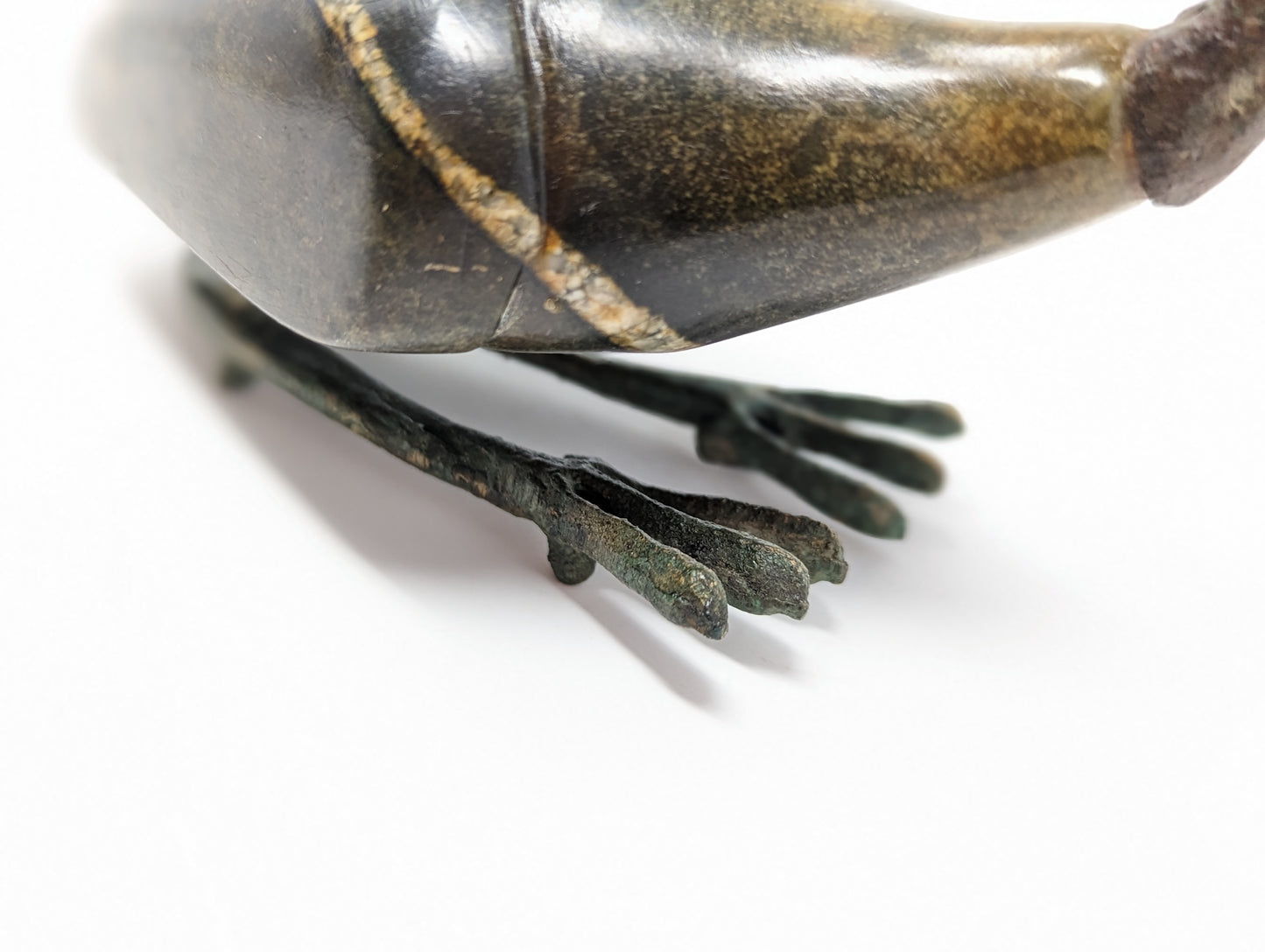 Antique Egyptian Bronze & Stone "Thoth" Ibis Statue | Grand Tour Era