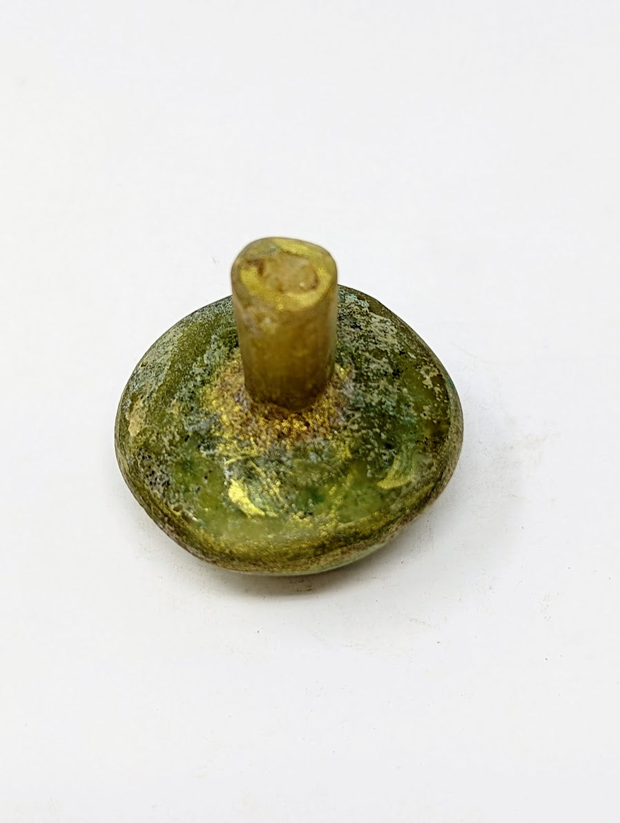 Antique Roman Iridescent Glass Medicine Bottle (c. 1st Century A.D.)