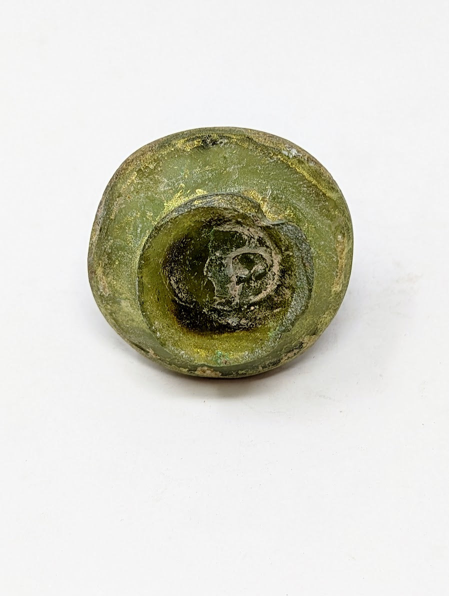 Antique Roman Iridescent Glass Medicine Bottle (c. 1st Century A.D.)