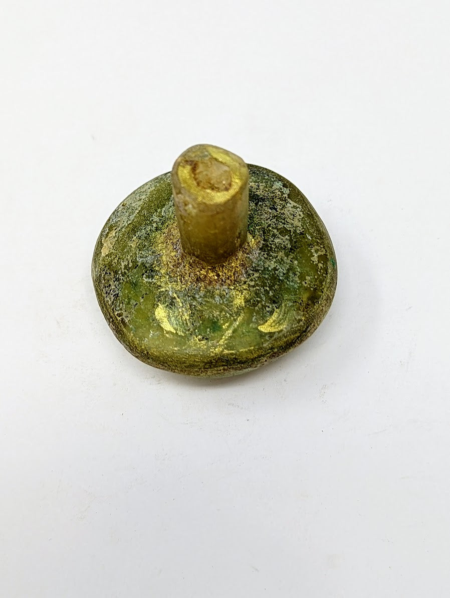Antique Roman Iridescent Glass Medicine Bottle (c. 1st Century A.D.)