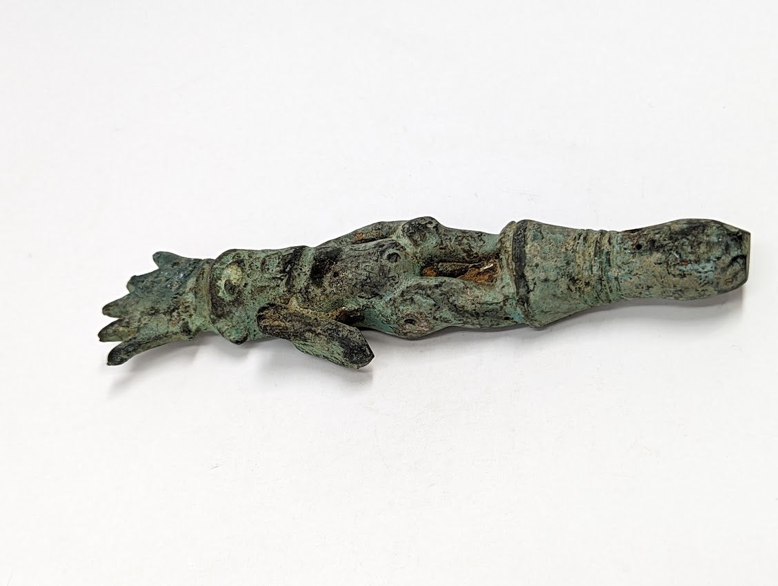 Grand Tour Egyptian Bronze Finial | "BES" (c. Early 20th Century)