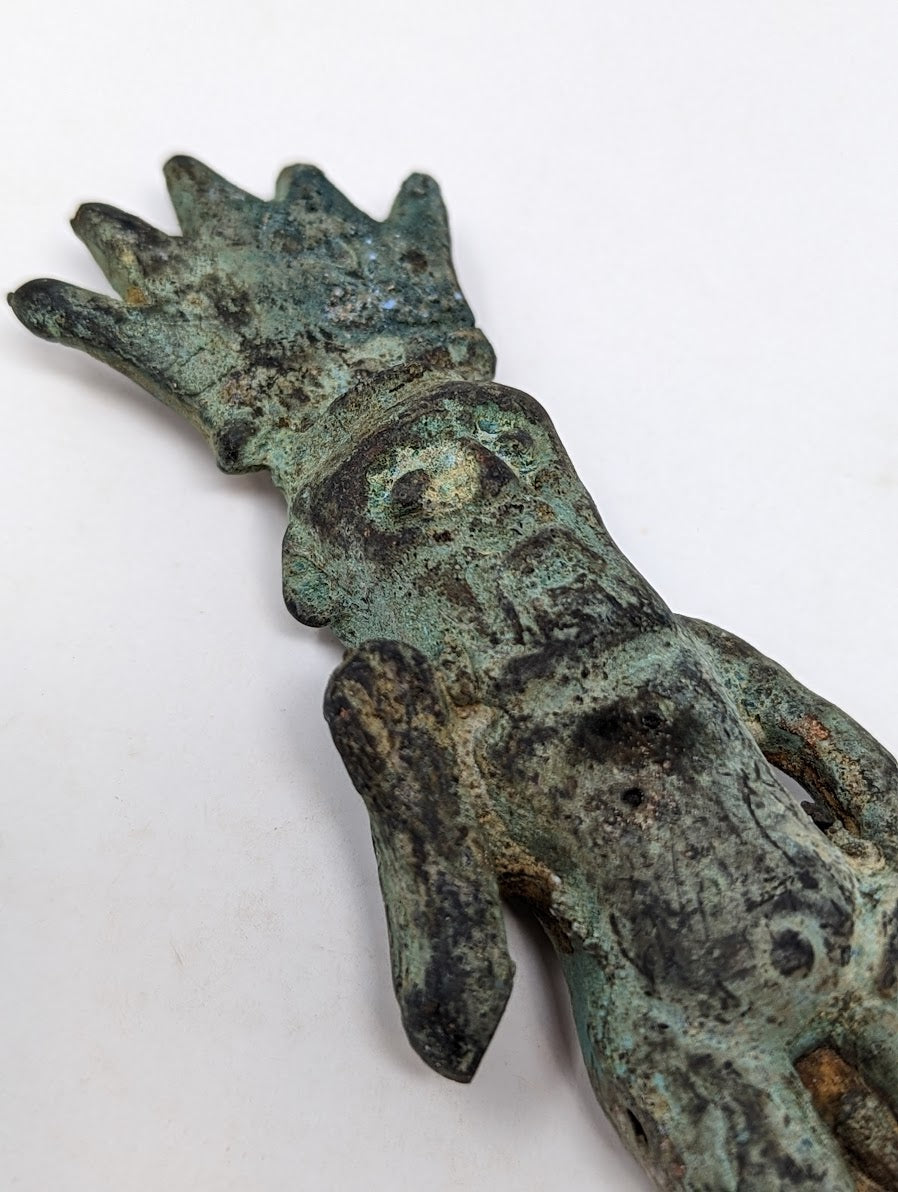 Antique Near Eastern Luristan Bronze Finial | Egyptian God "BES"