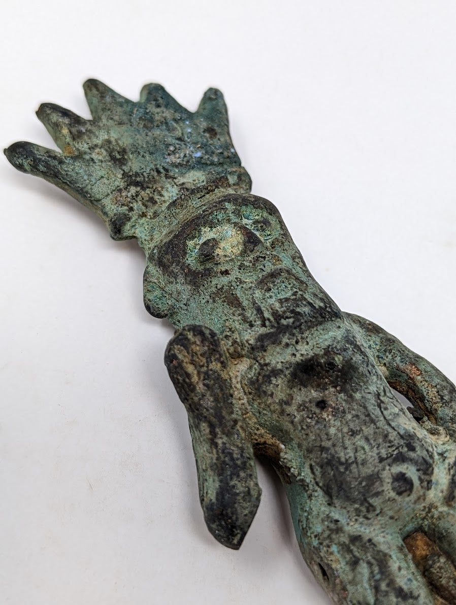 Grand Tour Egyptian Bronze Finial | "BES" (c. Early 20th Century)