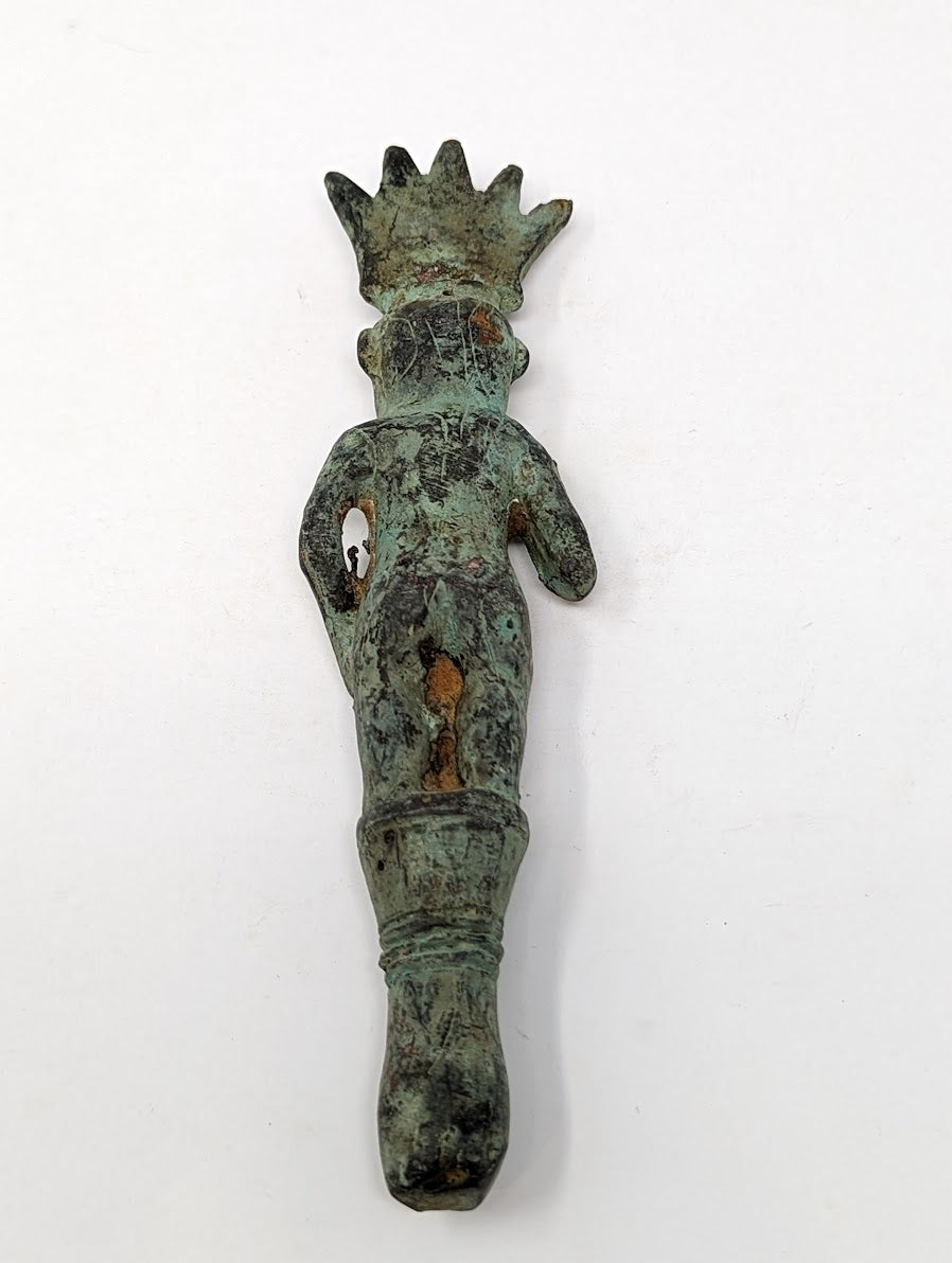 Grand Tour Egyptian Bronze Finial | "BES" (c. Early 20th Century)