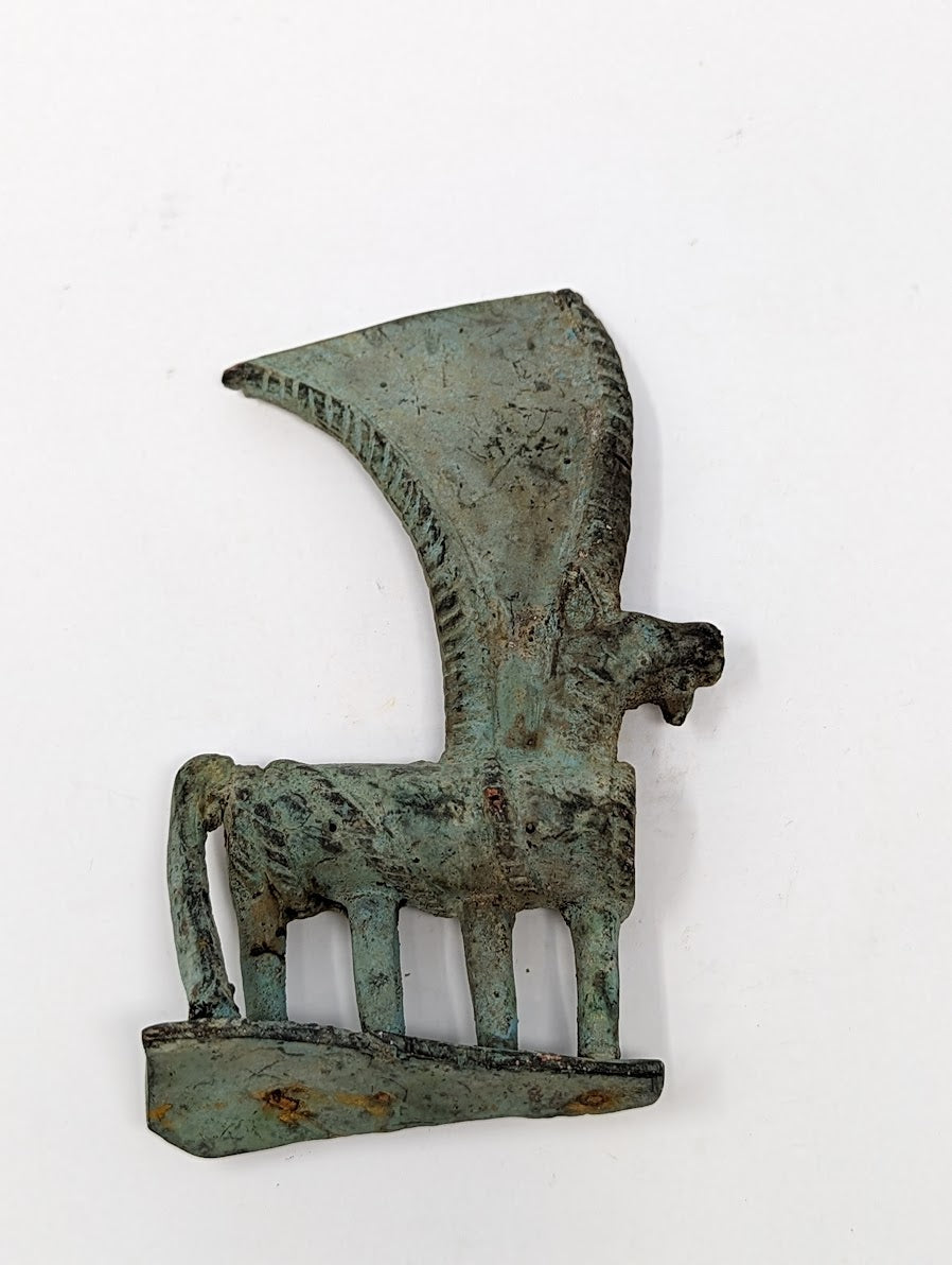 Antique Near Eastern Axe-Head Ibex Sculpture (c. 6th Century BC)